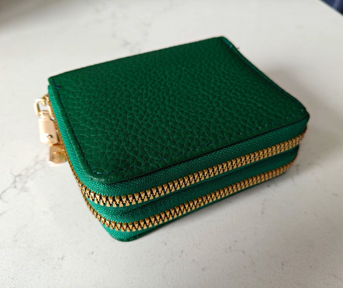 Green faux leather - green,