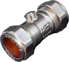 22mm Isolating Valve Brass Compression Fitting WRAS Approved Cut Off Hot Or Cold