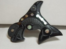 Haida Argillite Pin of a