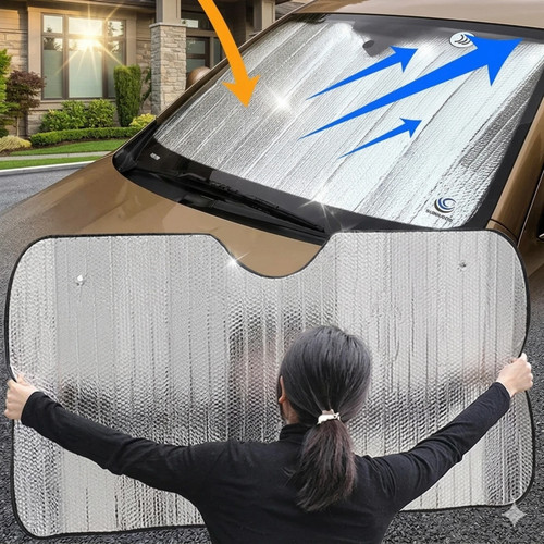 Large windscreen sun - shade, car