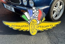 RARE INDIANAPOLIS MOTOR SPEEDWAY GARAGE SIGN SHOWROOM DEALER SIGN - CORVETTE GM