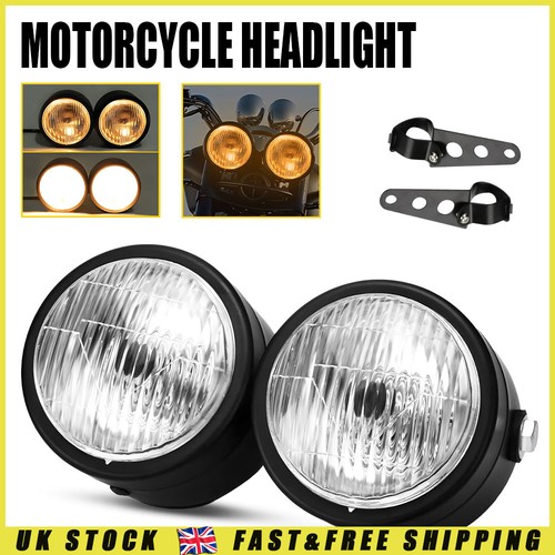 Black twin headlight - 2x,