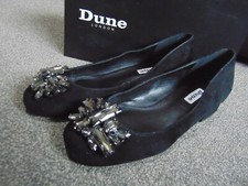 Ladies Dune Baya Black Suede