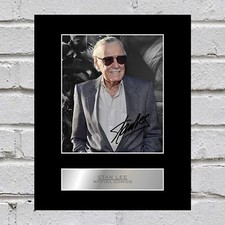 Stan Lee Signed Mounted Photo
