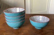 2x Tesco Kosmo Small Blue Bowl