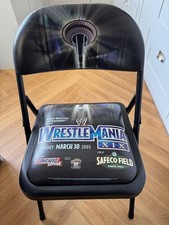 WWE WrestleMania 19 XIX Ringside Chair RARE PPV Poster Steve Austin The Rock WWF