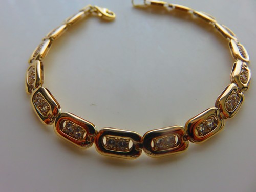 Gold bracelet carat - gold, cz