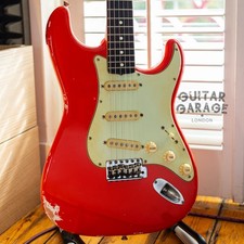 1993 Fender Japan Stratocaster Fiesta Red nitro relic refin CS pickups - unique!