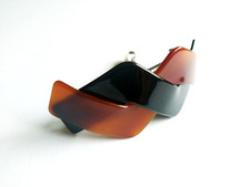 Hair Barrette Black Tortoiseshell Brown No Slip Grip Medium 100 X 43 mm Clip