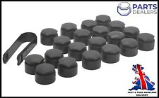 GENUINE AUDI A1 A3 A4 A5 A6 Q5 Q3 WHEEL NUT BOLT COVERS LOCKING CAPS ROUND BLACK