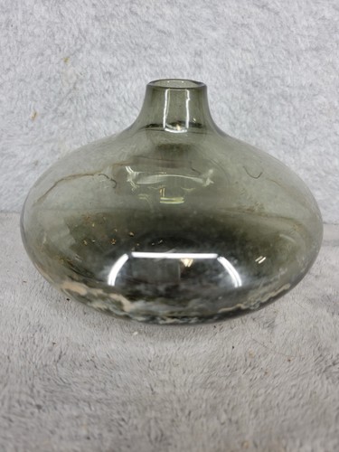 Glass vase smoked - vase, gray