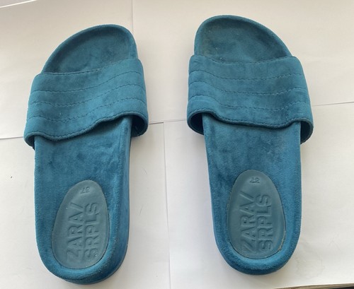 Zara srpls velvet slides - velvet,