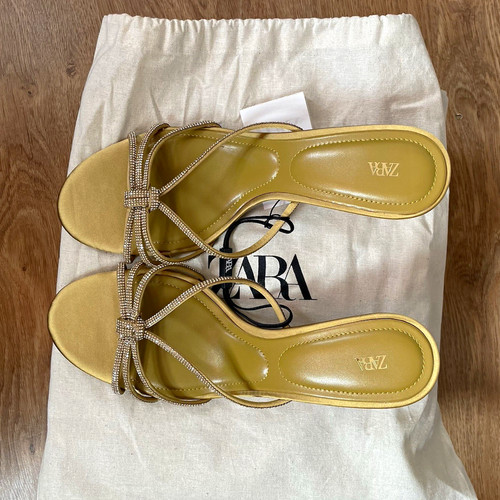 Zara women gold - women’s, strappy