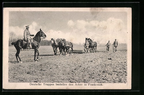 Postcard german troops - german, order