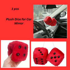 Fuzzy plush dice - fuzzy, car
