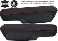 Red stitching leather seat - red, 2x
