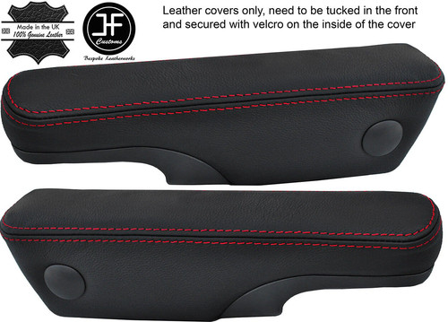 Red stitching leather seat - red,
