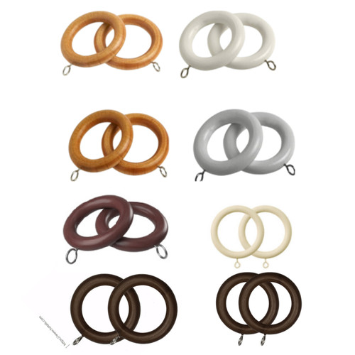 28mm solid wood curtain pole - wood,