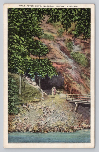 Postcard salt peter cave - salt,