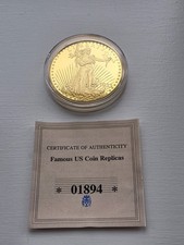 Famous US Coin - 1933 Gold Double Eagle - 2003 Gold Plated Coin