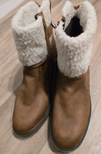 Boots tan with fur ankle - boots,