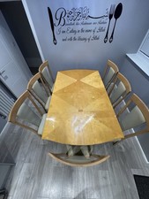 Solid Wood Dining Table Rectangular with 8 Cream Real Leather Chairs (Harvey)