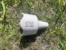 Vintage 1950s Nutbrown Pie Bird Pie Funnel Ironstone Ceramic Pottery