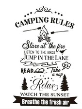Camper Rules Vinyl Decal /