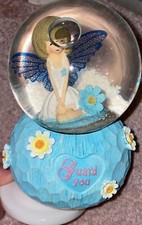 Blue Guard you Angel Snow Globe.