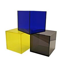 Cube Display Stand Tray Square Perspex 5 Sided Box Acrylic Retail Shop Holder