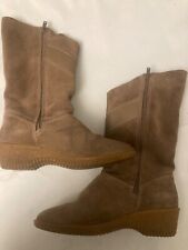K By Clarks Women’s Leather Suede Fleece Lined Aquaboots waterproof Size 5 Brown