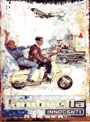 Lambretta metal wall sign - lambretta,