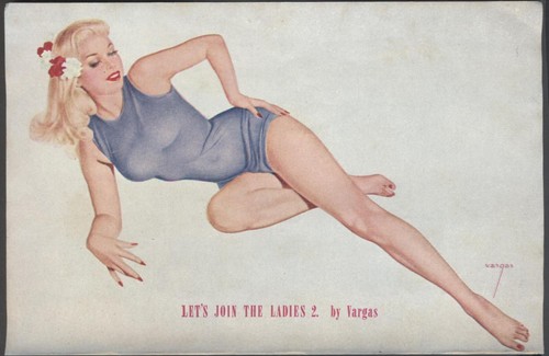 1950 pin vargas - pin-up,