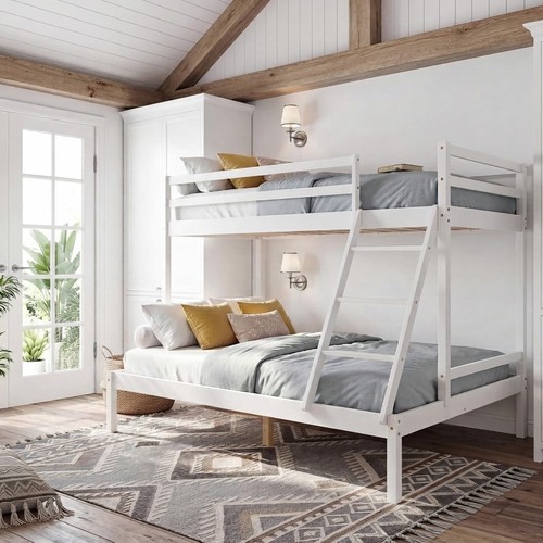 Elegant wooden triple - triple, bed