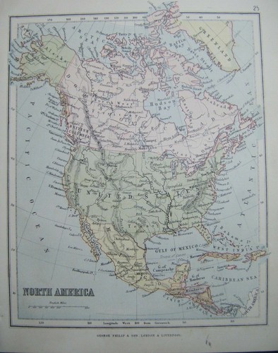 Original 1887 antique map - 1887, of