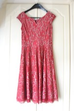 Nancy Mac Red Lace Vintage Style Dress Size 1 (10) NEW