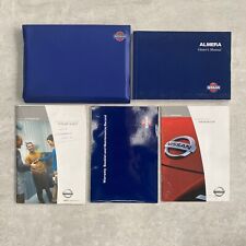 NISSAN ALMERA Owners Manual Handbook Wallet Pack 2000-2007 Mk2 Saloon Hatchback