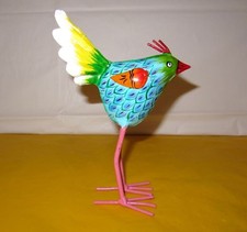 Handpainted Rustic Shabby-Chic Metal Chicken/Hen Garden/Home Ornament Sculpture