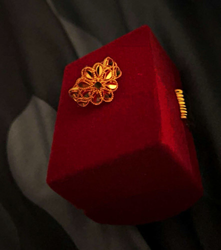 22ct real gold floral - real,