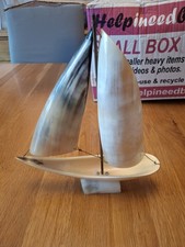 Ornamental Ship Made Of Horn