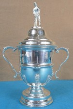 Sterling Silver Trophy Cup Golf Golfer 2 Handles 228 Grams Sheffield 2001