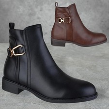 WOMENS LADIES FLAT LOW BLOCK