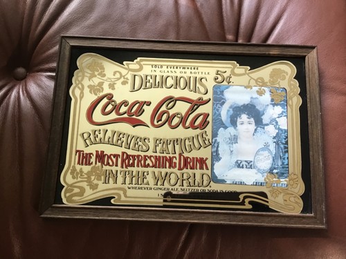 Coca cola advertising mirror - coca-cola,