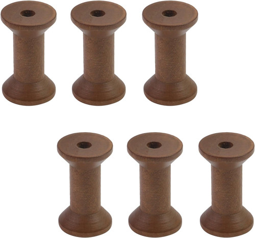Pcs vintage wooden spools - 6,