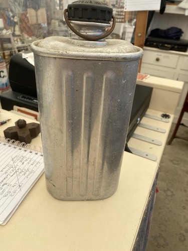 Vintage metal flask - metal,