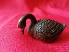 Japanese Boxwood Netsuke - Swan  in good condition.