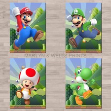 Super Mario prints: A4 canvas