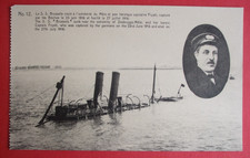 WW1 p/c S.S BRUSSELS SHIP SUNK AT ZEEBRUGGE HEROIC CAPTAIN CAUGHT BY GERMAN SHOT
