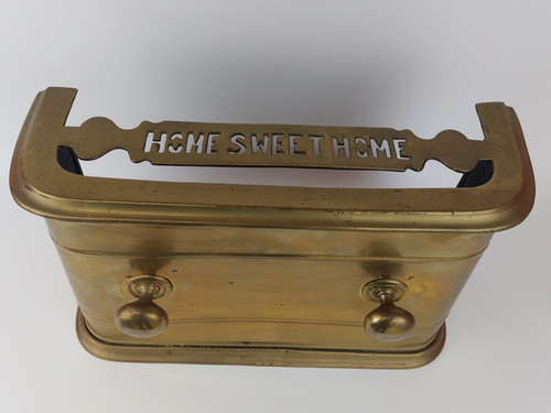 Vintage brass fireplace - brass,
