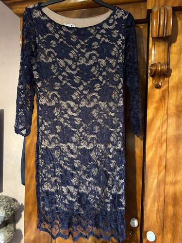 Navy lace dress size with - lace,